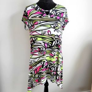Multiples print mini dress Sz M White/black